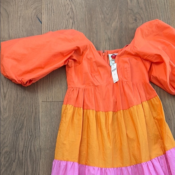 NWT FARM RIO BY ANTHROPOLGIE tiered color block maxi dress size xs - Picture 3 of 8